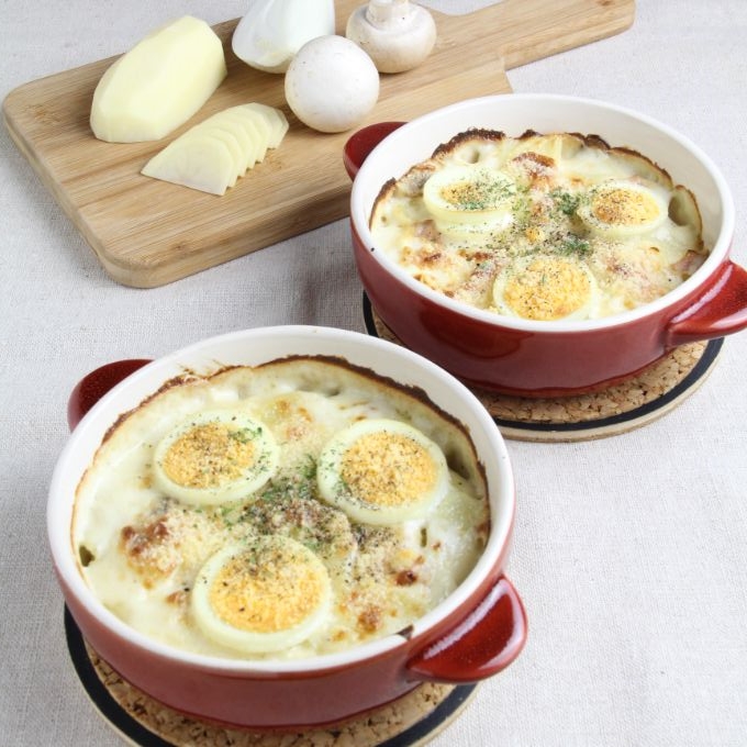 ジャガイモとタマネギのミルクグラタン